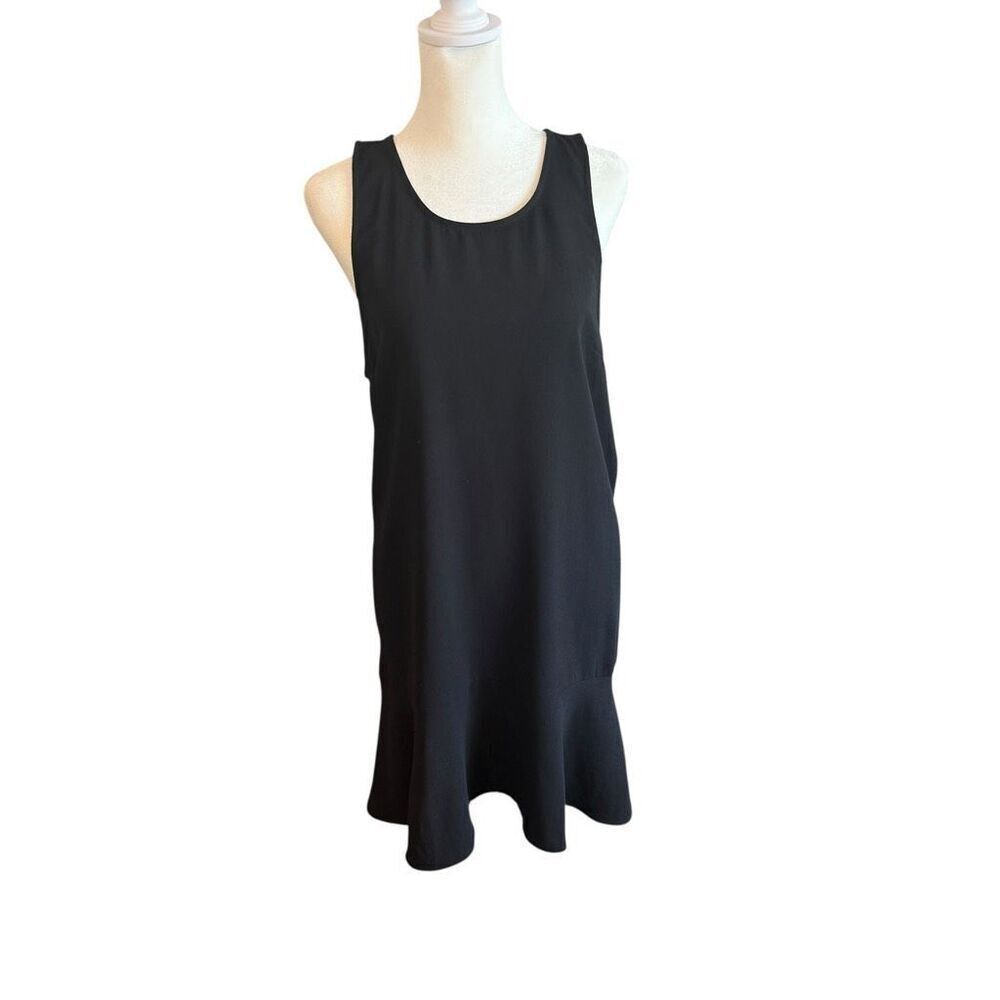 Leith black flounce tank top dress size medium